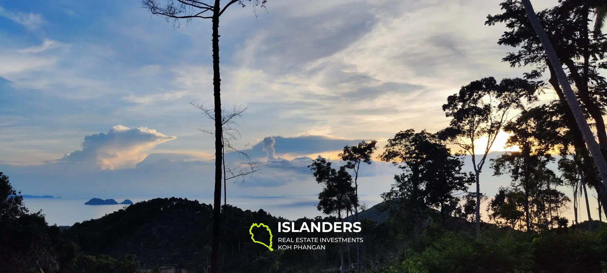 Magnifique coucher de soleil et vue sur la mer de Samui sur Haad Yao