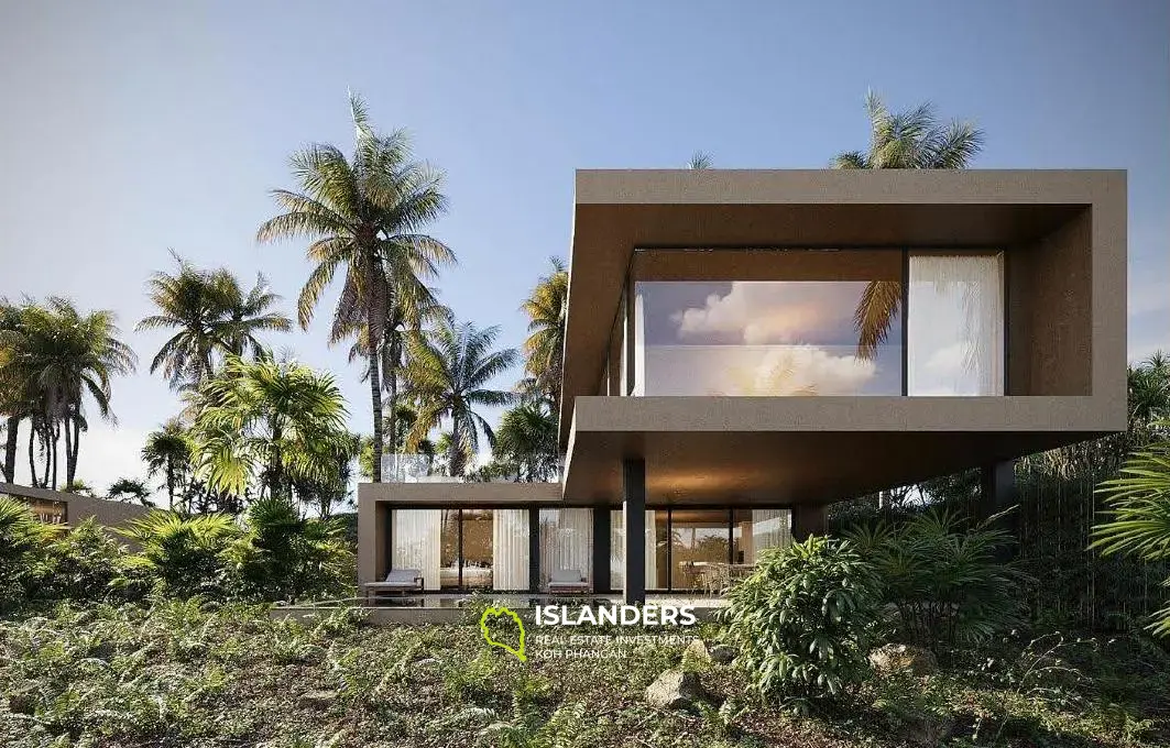 Wunderschöne, moderne Villa mit 3 Schlafzimmern und 2 Etagen und Blick auf die Berge in Haad Salad