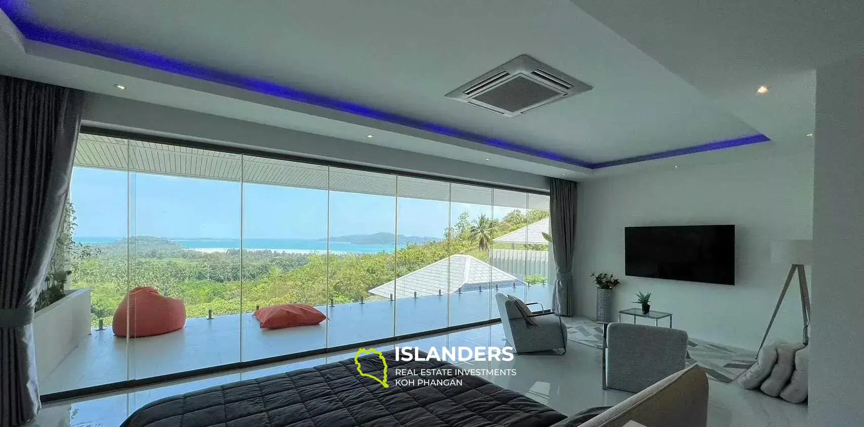 Villa moderne de 3 chambres avec piscine et vue sur la mer à Taling Ngam