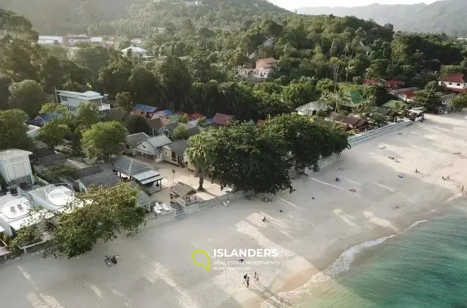 Terrain pieds dans l'eau de 20 pièces sur la plage de Lamai Koh Samui