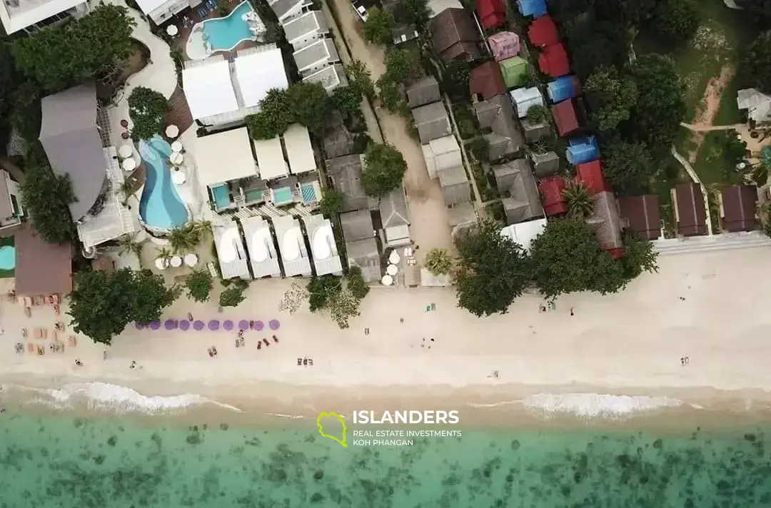 Terrain pieds dans l'eau de 20 pièces sur la plage de Lamai Koh Samui