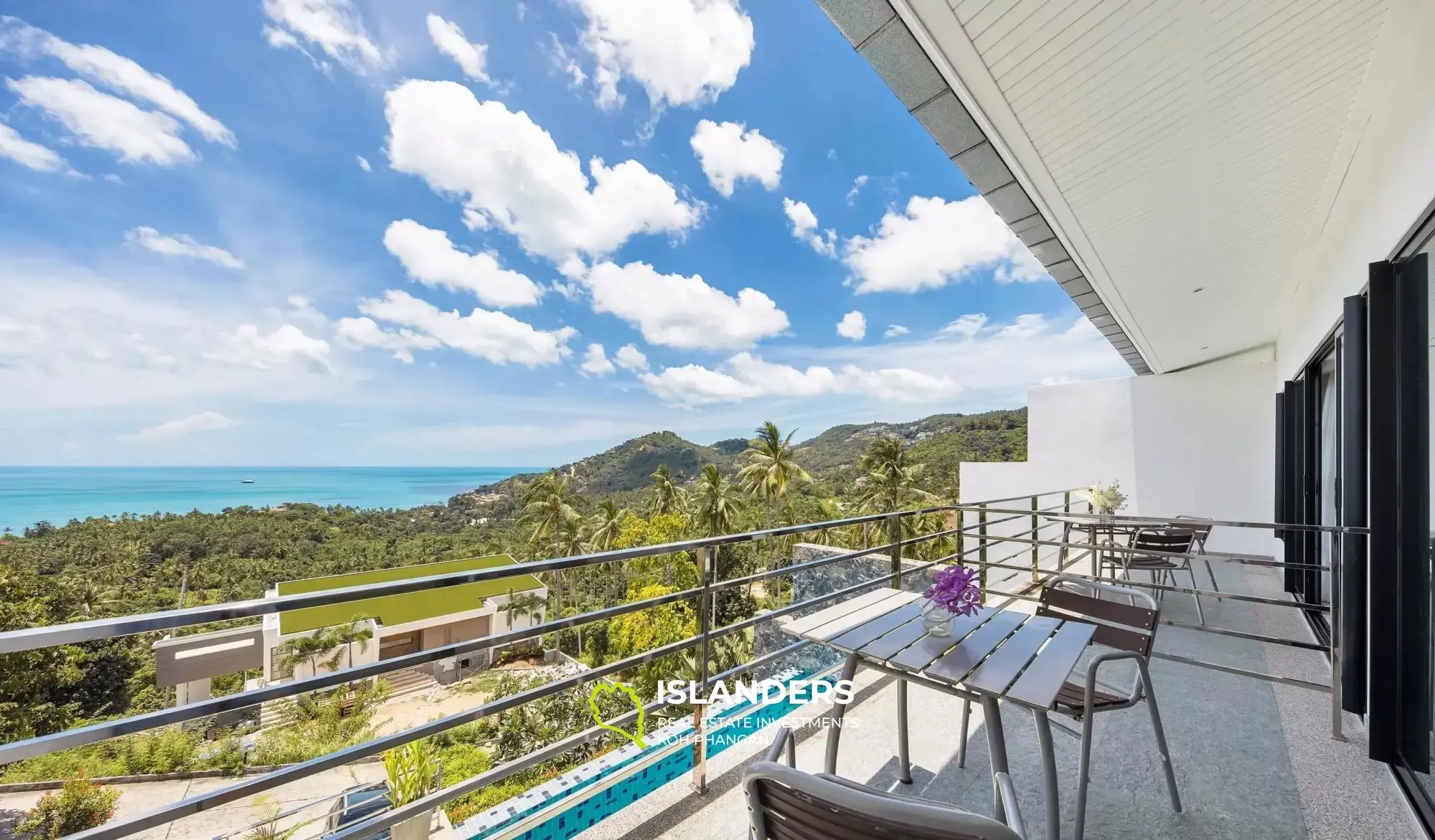 Villa Chaweng moderne de 3 chambres avec une vue imprenable sur la mer