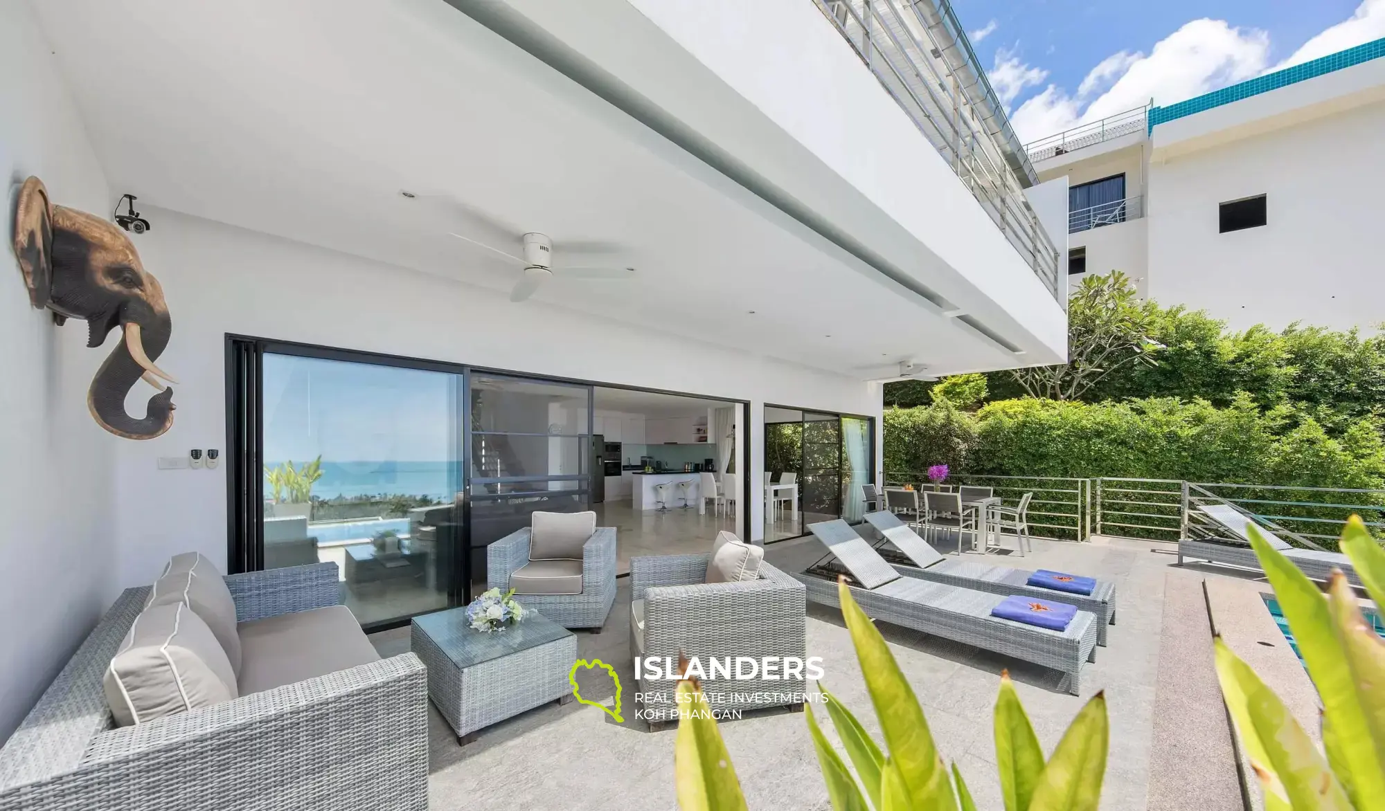 Villa Chaweng moderne de 3 chambres avec une vue imprenable sur la mer