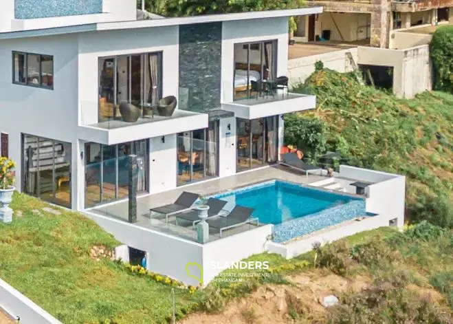 วิวทะเล 360 องศาและวิวภูเขา 5BR Villa ที่หัวถนน