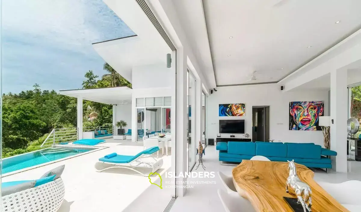 Villa 4 chambres avec vue sur la mer à 180 degrés et piscine Lamai