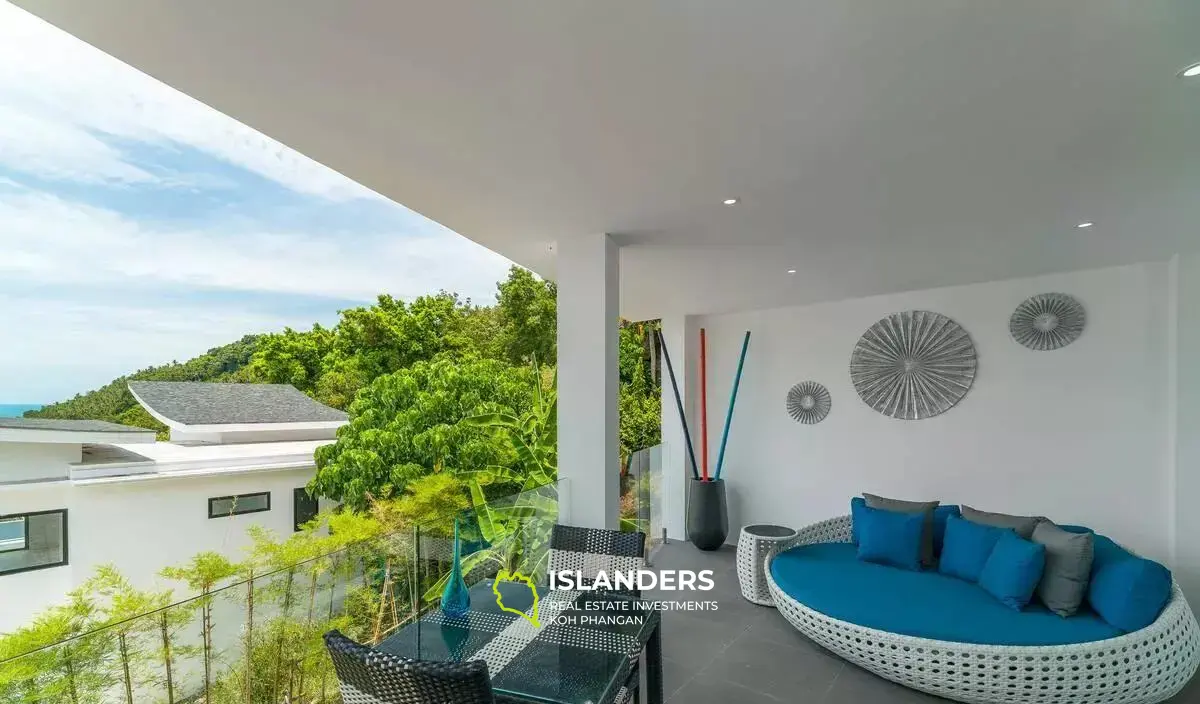 Villa 4 chambres avec vue sur la mer à 180 degrés et piscine Lamai