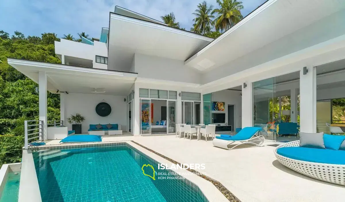 Villa 4 chambres avec vue sur la mer à 180 degrés et piscine Lamai