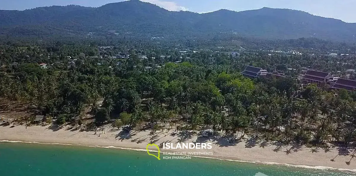 30 Rai de terrain à Maenam avec un superbe front de mer de 180 mètres