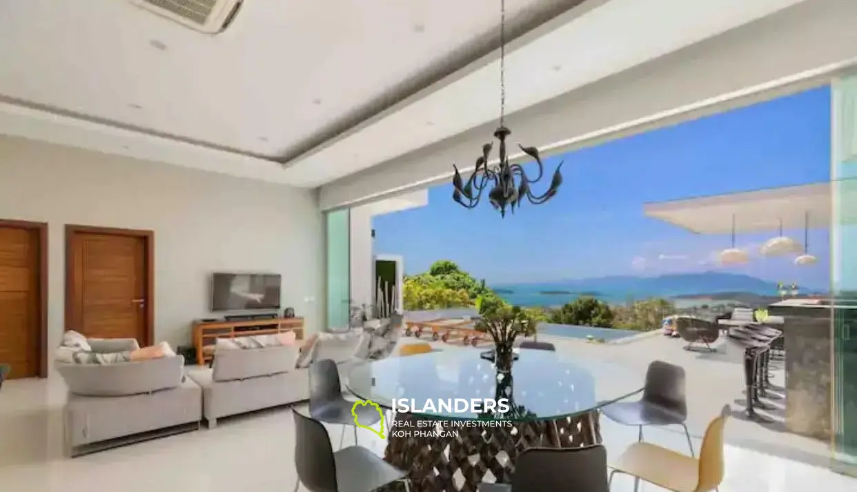 Beautiful 4-Bedroom Sunset Seaview Villa in Plai Laem