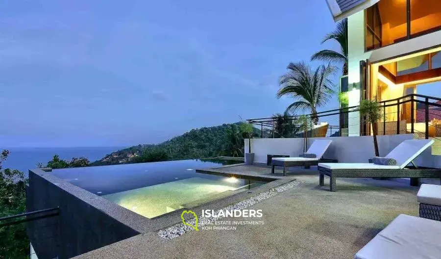 Villa au design unique de 5 chambres avec piscine et vue sur la mer à Chaweng Noi