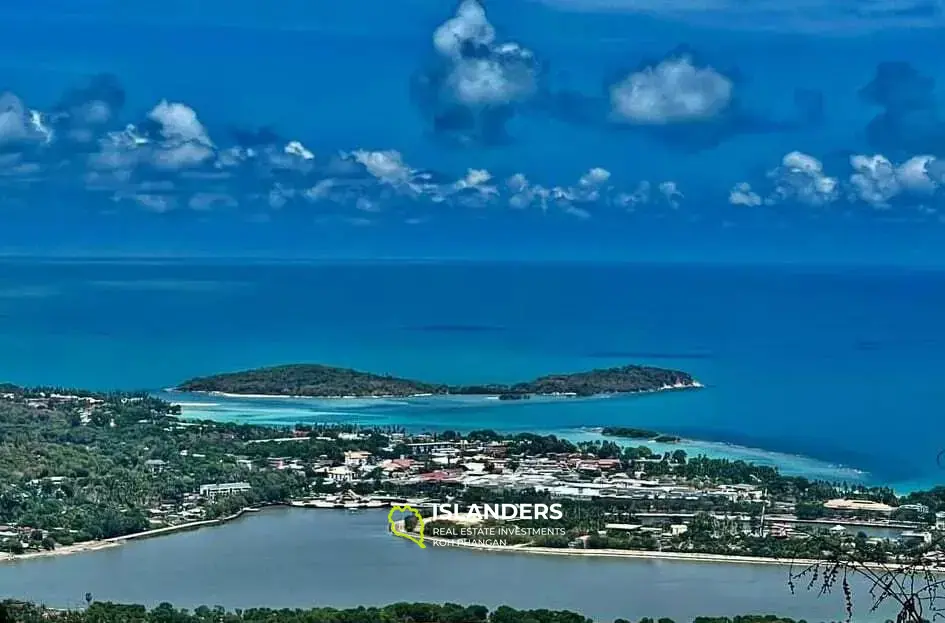 Terrain à vendre avec vue sur la mer et la montagne près de la plage de Chaweng