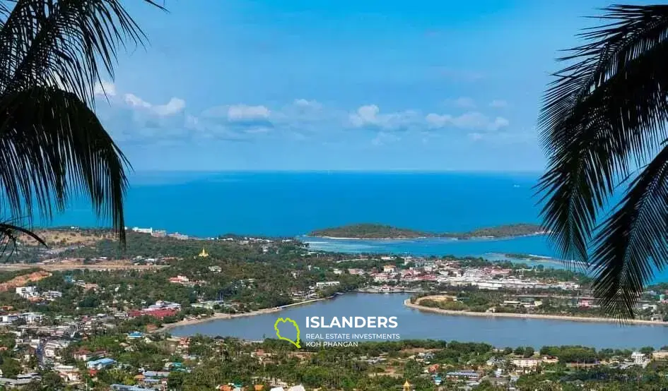 Terrain à vendre avec vue sur la mer et la montagne près de la plage de Chaweng