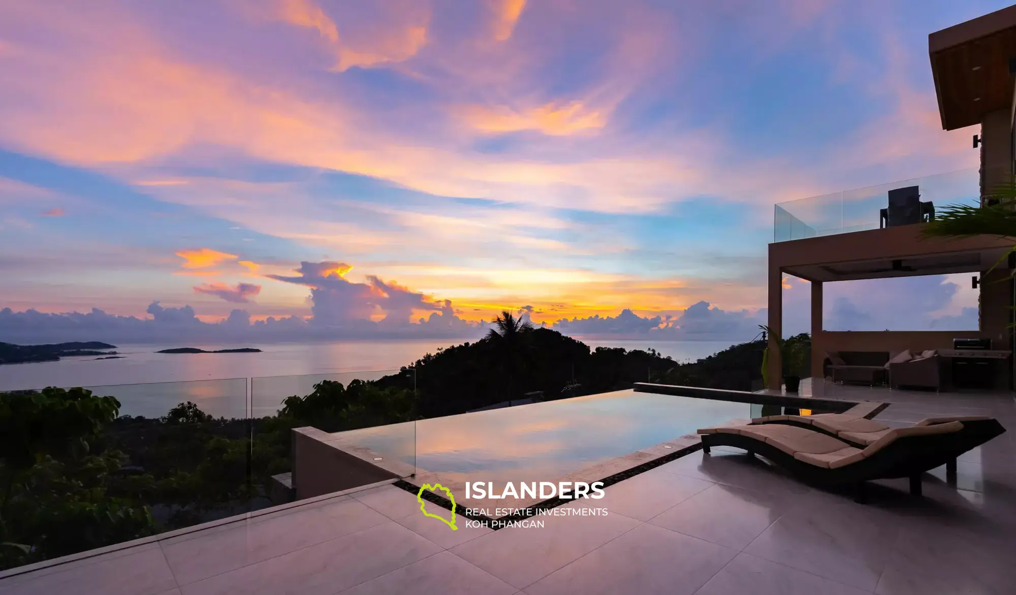 Spacieuse villa de haut niveau de 4 chambres avec vue sur la mer à Chaweng Noi