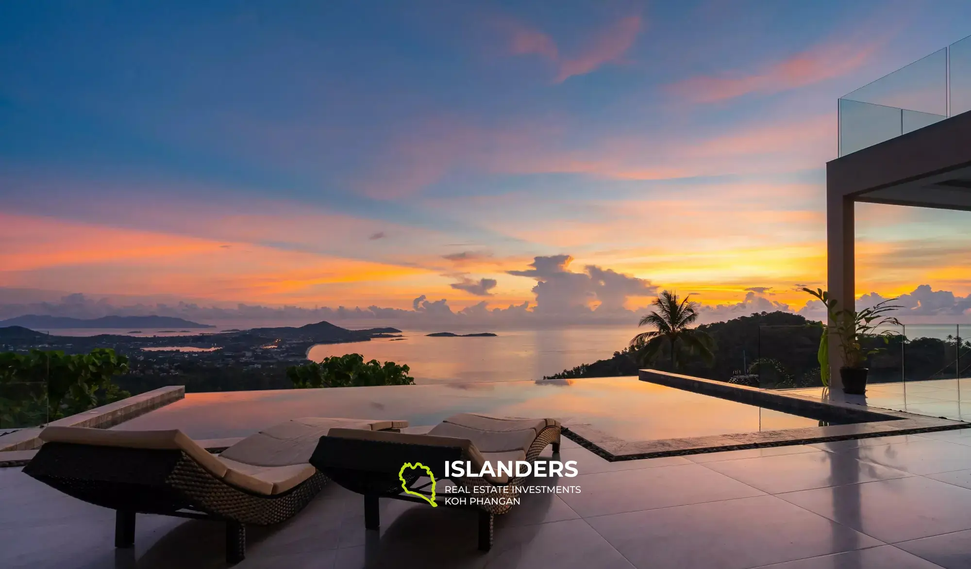 Spacieuse villa de haut niveau de 4 chambres avec vue sur la mer à Chaweng Noi