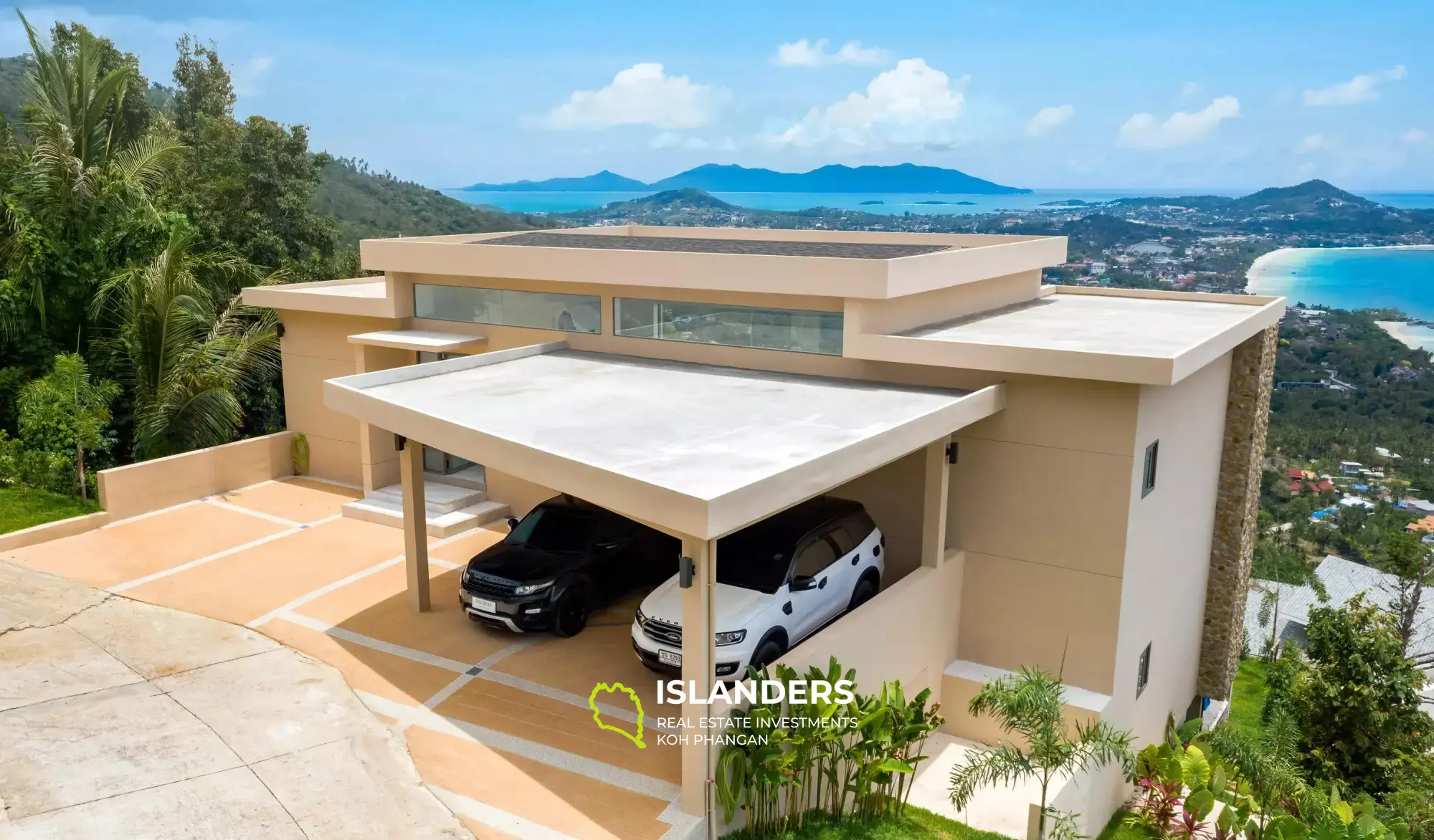 Spacieuse villa de haut niveau de 4 chambres avec vue sur la mer à Chaweng Noi