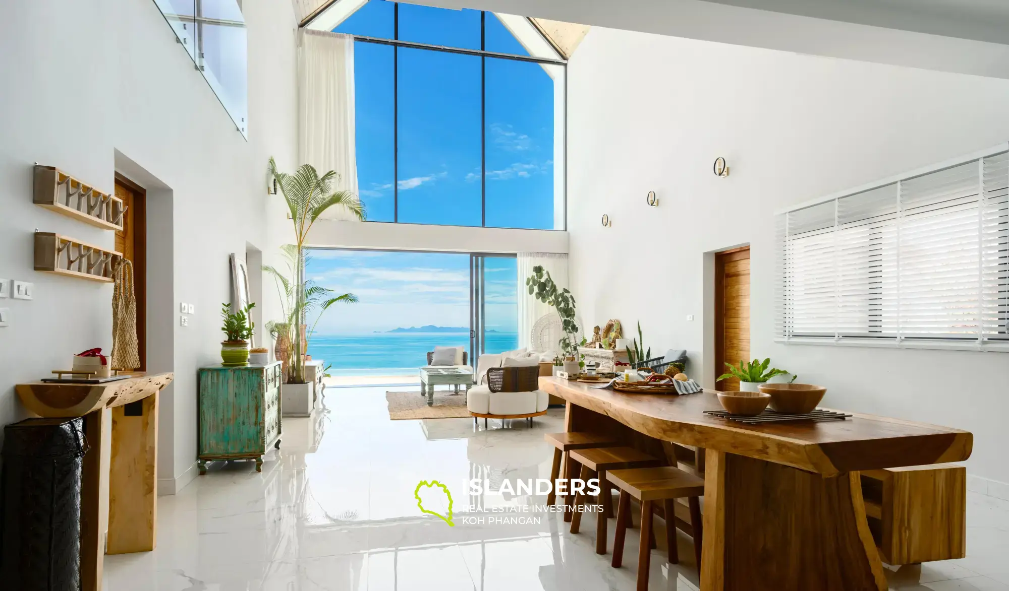 Magnifique villa de 3 chambres avec piscine et vue sur la mer au coucher du soleil avec système solaire à Koh Samui