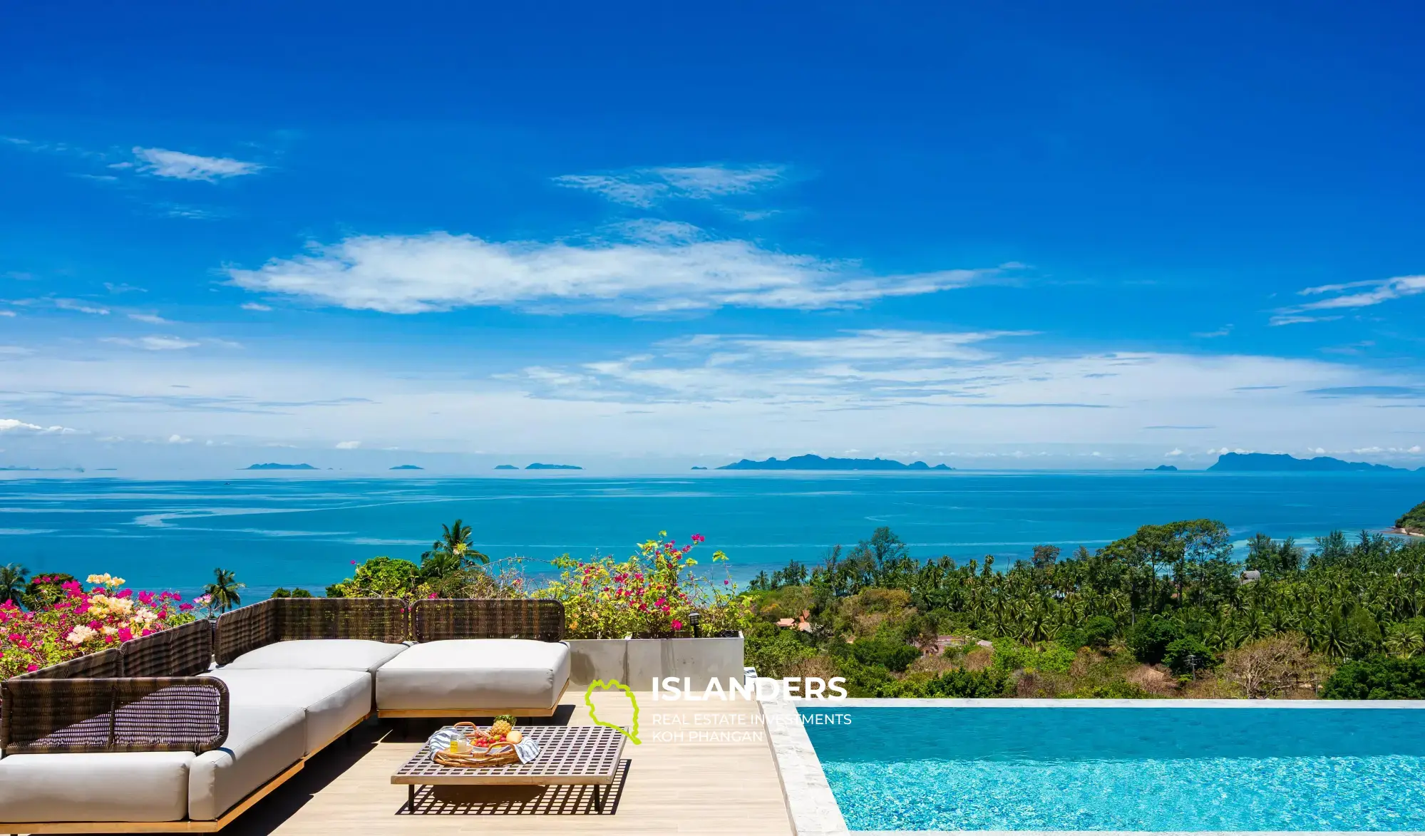 Wunderschöne Poolvilla mit 3 Schlafzimmern und Meerblick bei Sonnenuntergang und Solaranlage auf Koh Samui