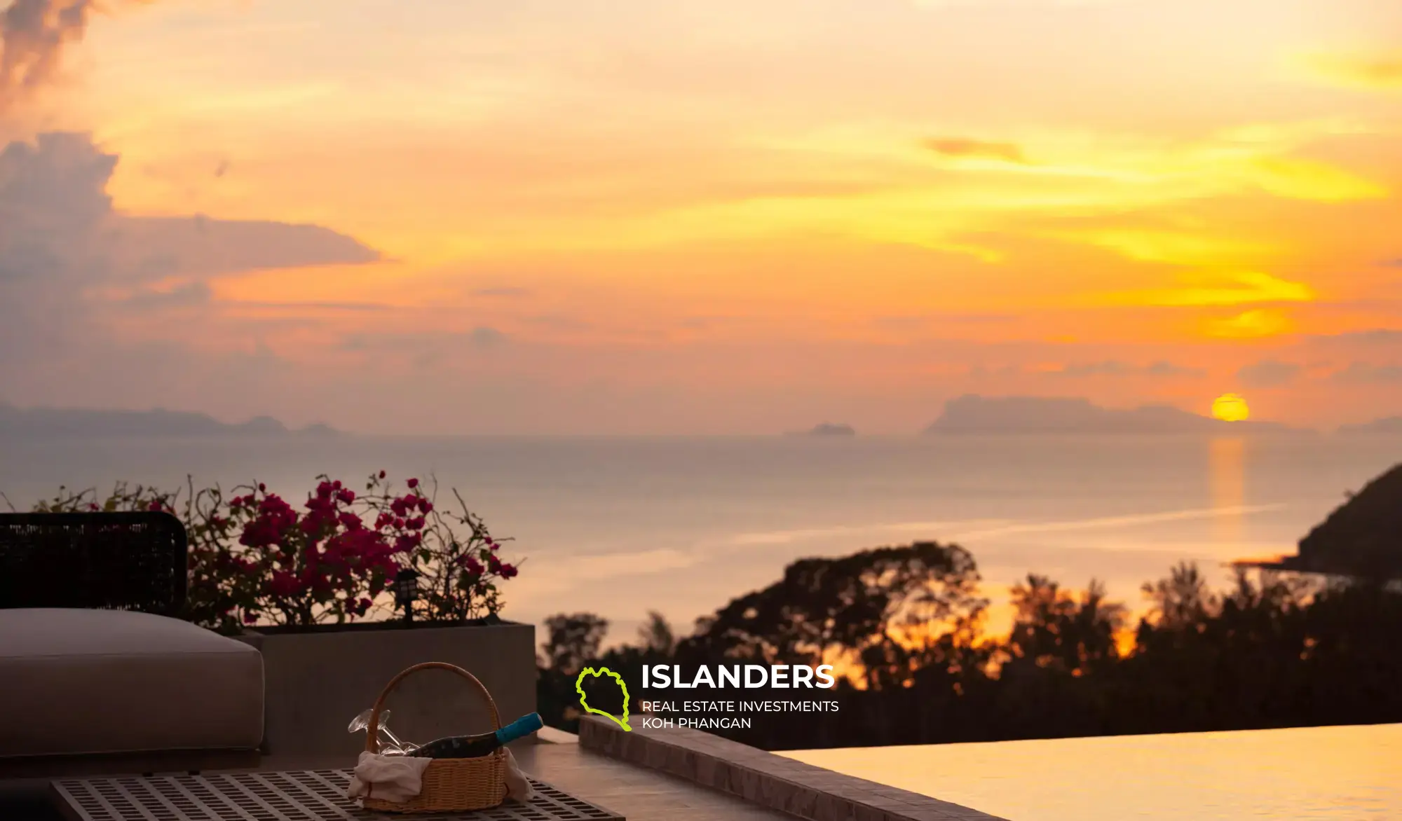 Wunderschöne Poolvilla mit 3 Schlafzimmern und Meerblick bei Sonnenuntergang und Solaranlage auf Koh Samui