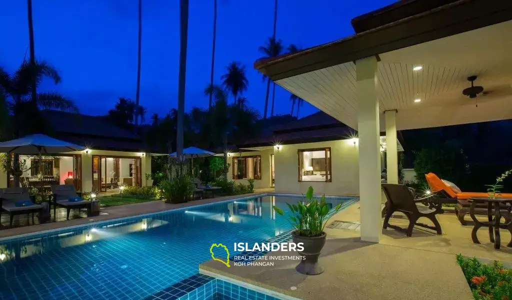 Villa 4 chambres avec piscine en bord de mer à Na Muang et grand jardin