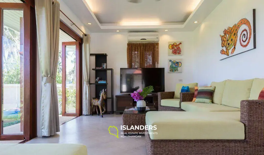 Villa 4 chambres avec piscine en bord de mer à Na Muang et grand jardin