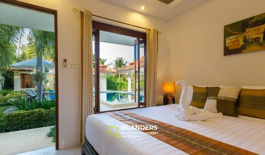 Villa 4 chambres avec piscine en bord de mer à Na Muang et grand jardin