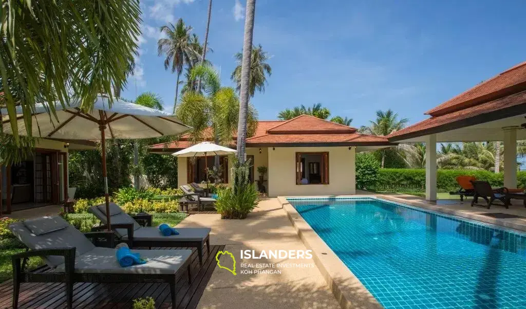 Villa 4 chambres avec piscine en bord de mer à Na Muang et grand jardin