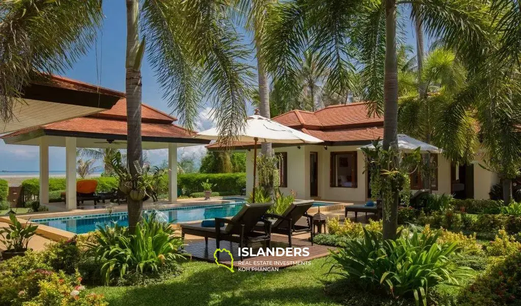 Villa 4 chambres avec piscine en bord de mer à Na Muang et grand jardin