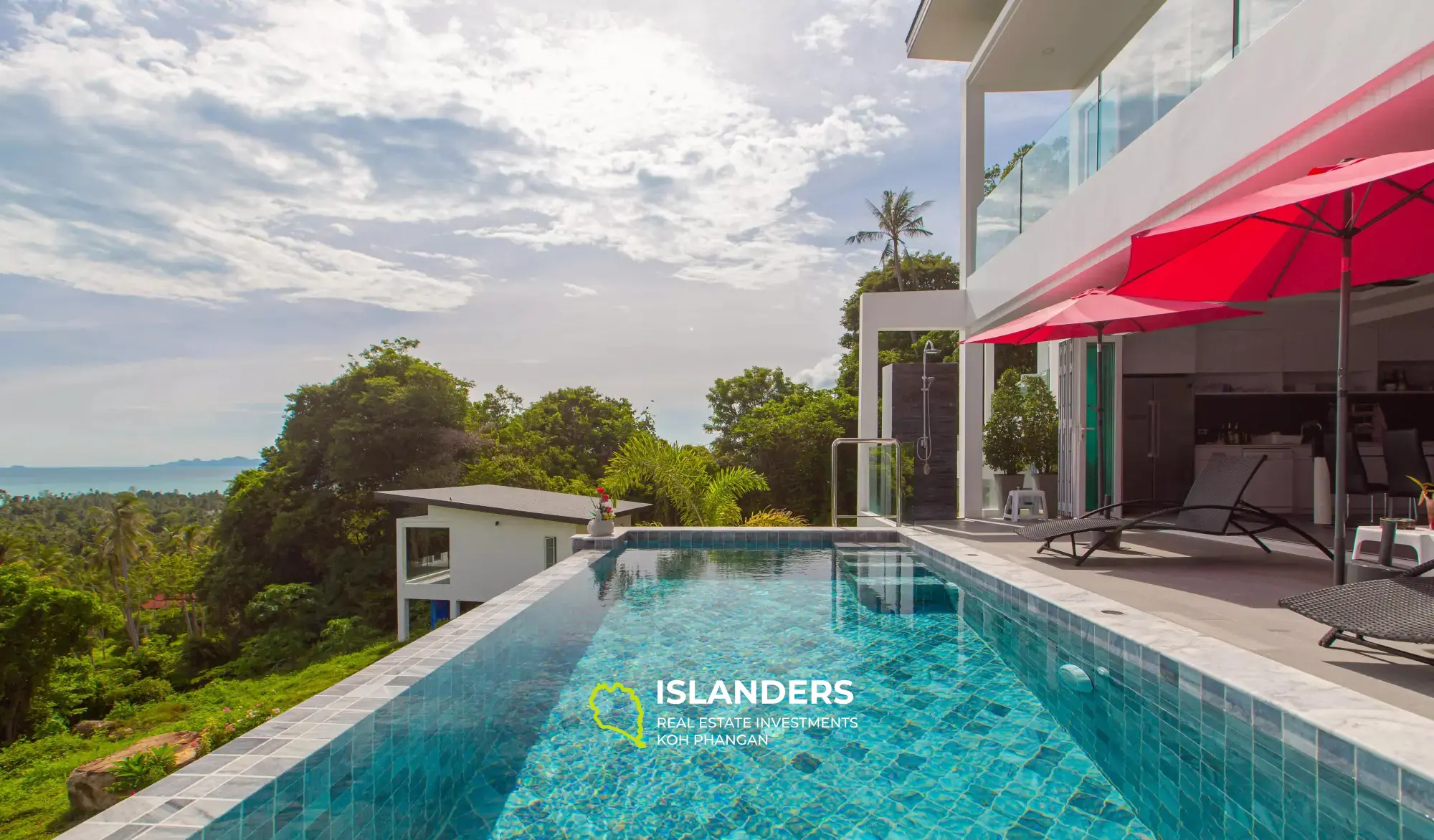 Villa mit 3 Schlafzimmern und Panoramablick auf das Meer in Koh Samui