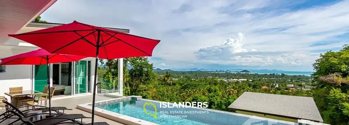 Villa mit 4 Schlafzimmern und Blick auf das Meer bei Sonnenuntergang