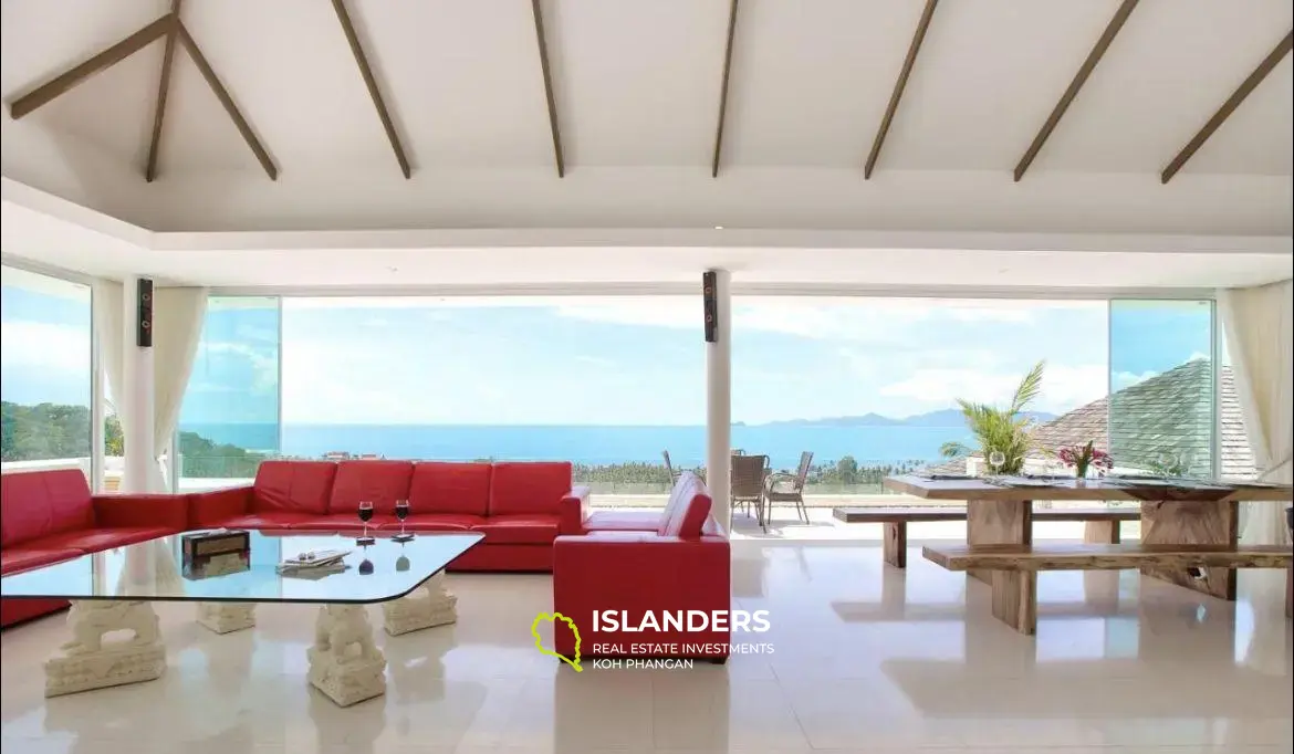 Panoramic Sea View Villa in Bang Por for Rent