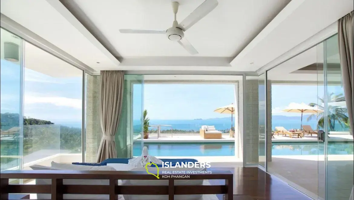 Panoramic Sea View Villa in Bang Por for Rent