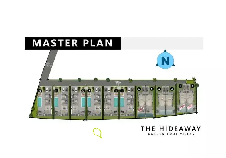 Вилла с 3 спальнями на продажу в The Hideaway
