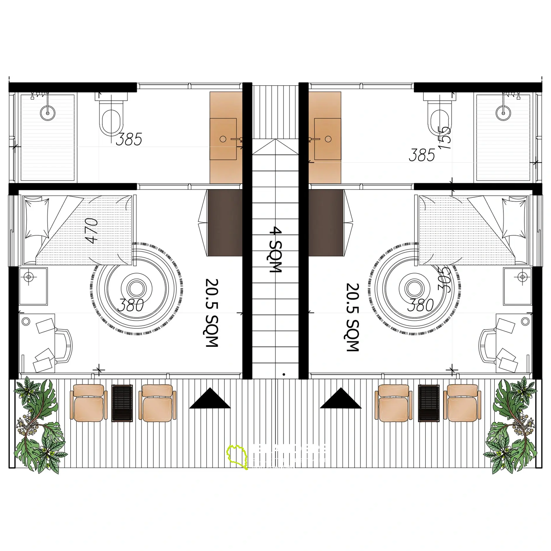 appartements entièrement meublés. Quartier de Haad Yao