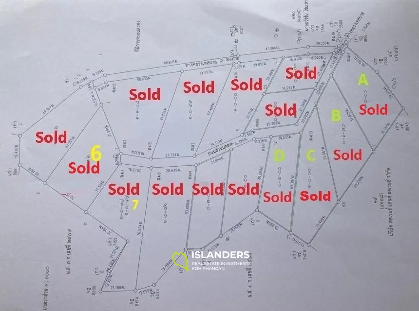 HAAD SALAD – SEA VIEW PLOTS FOR SALE – 4.8 million THB/RAI