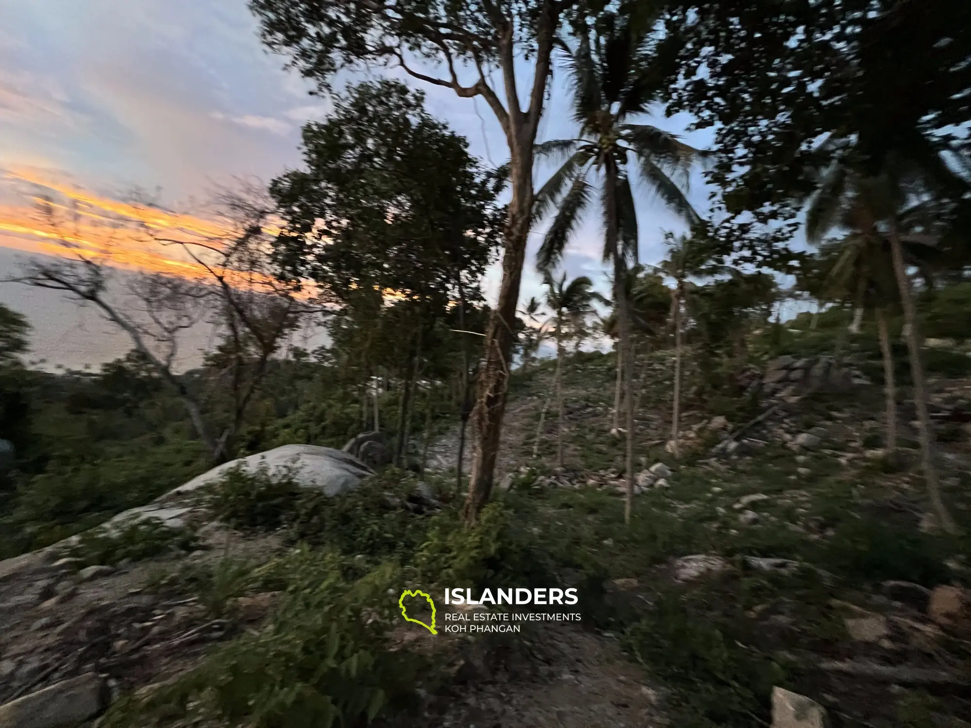 Grundstück mit Panoramablick auf den Sonnenuntergang und Meerblick auf Haad Yao 3,34 Rai