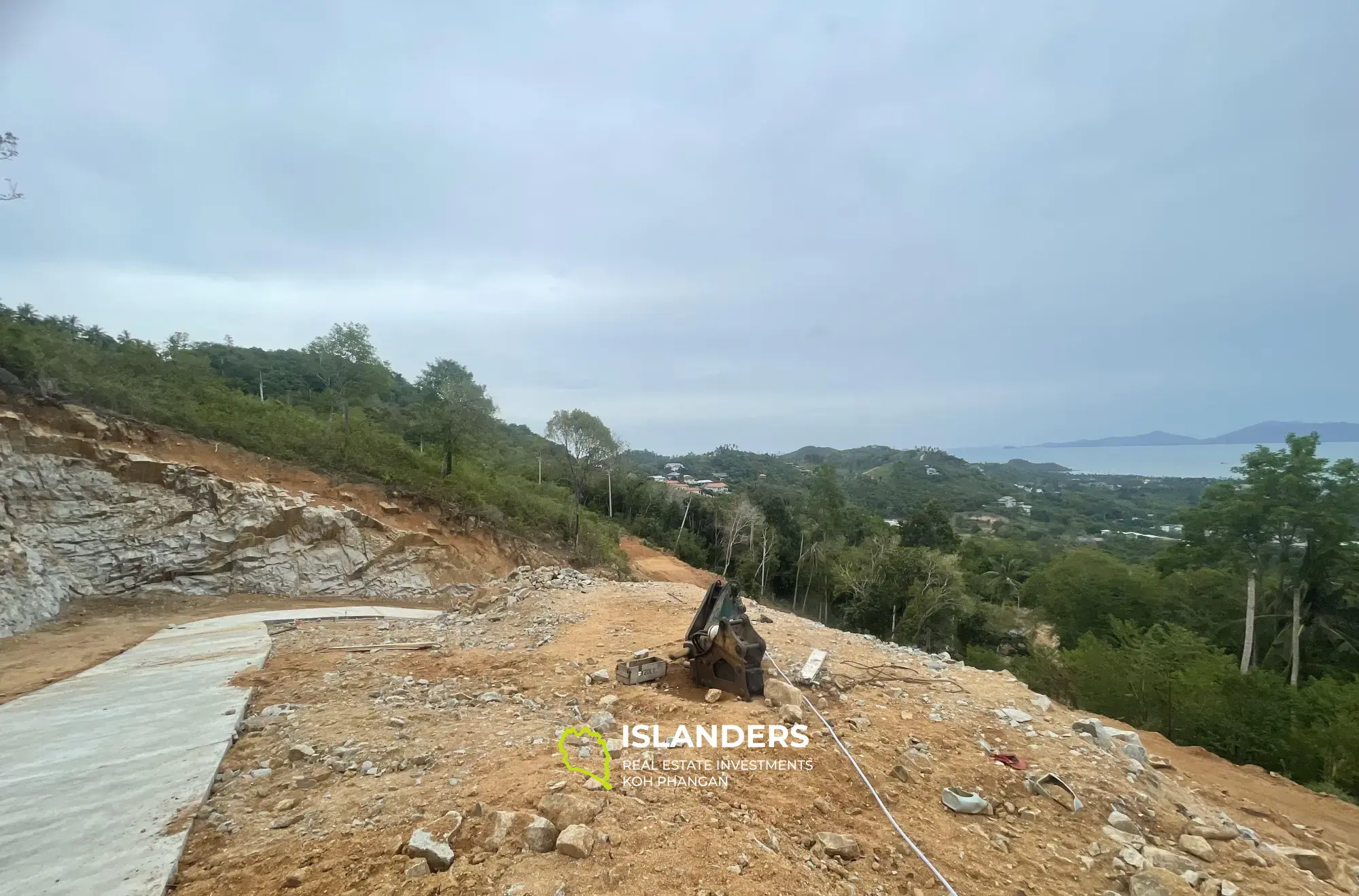 1 Rai Superbe terrain avec vue sur la mer à Bophut à vendre