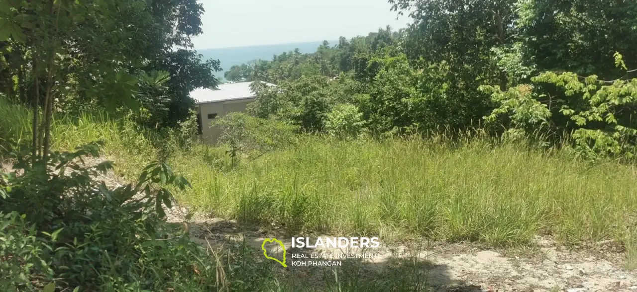 Terrain idéal avec vue sur la mer pour la construction à Haad Thian Ouest