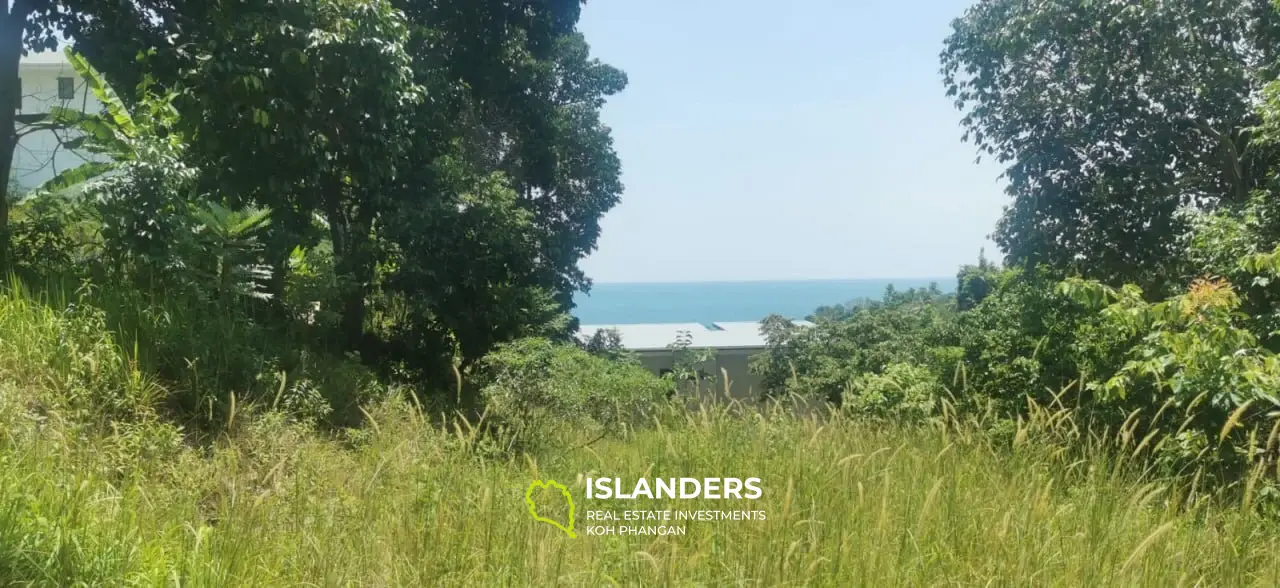 Terrain idéal avec vue sur la mer pour la construction à Haad Thian Ouest