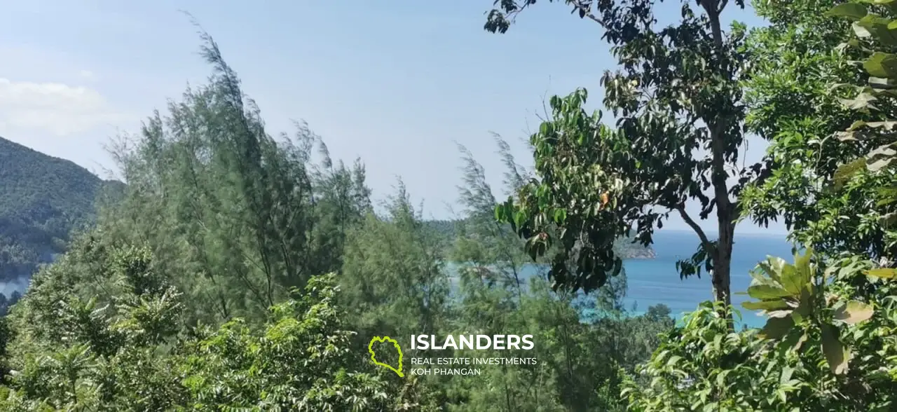 Secluded Land with Sea and Mountain Views in Chaloklum Bay