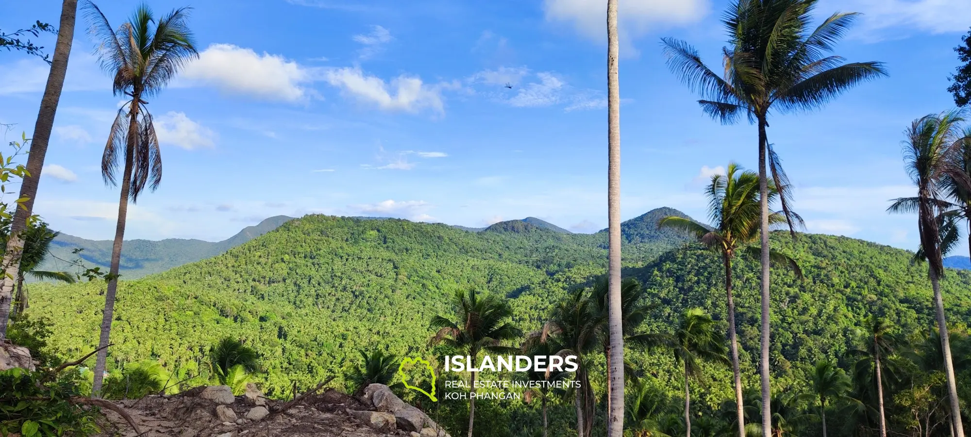 Vue imprenable sur la mer et la jungle au sommet des collines de Haad Yao