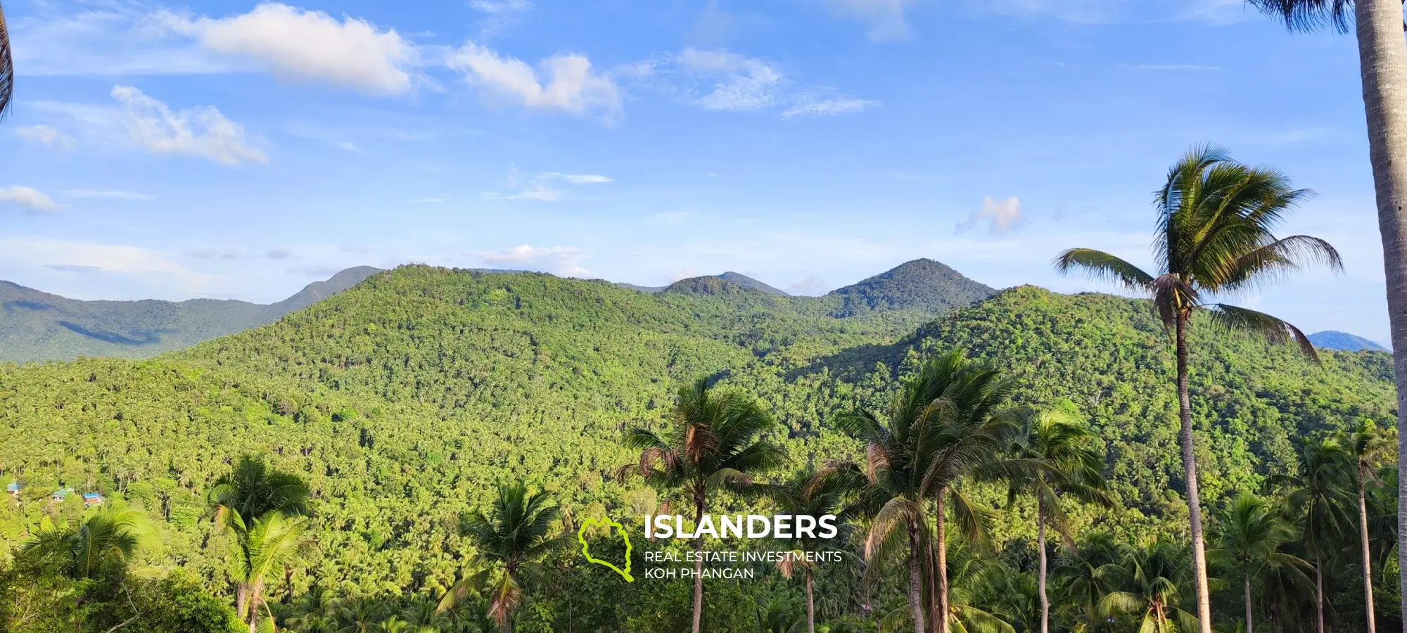 Superbe terrain avec vue sur la jungle et électricité sur Haad Yao, taille 1600 m²