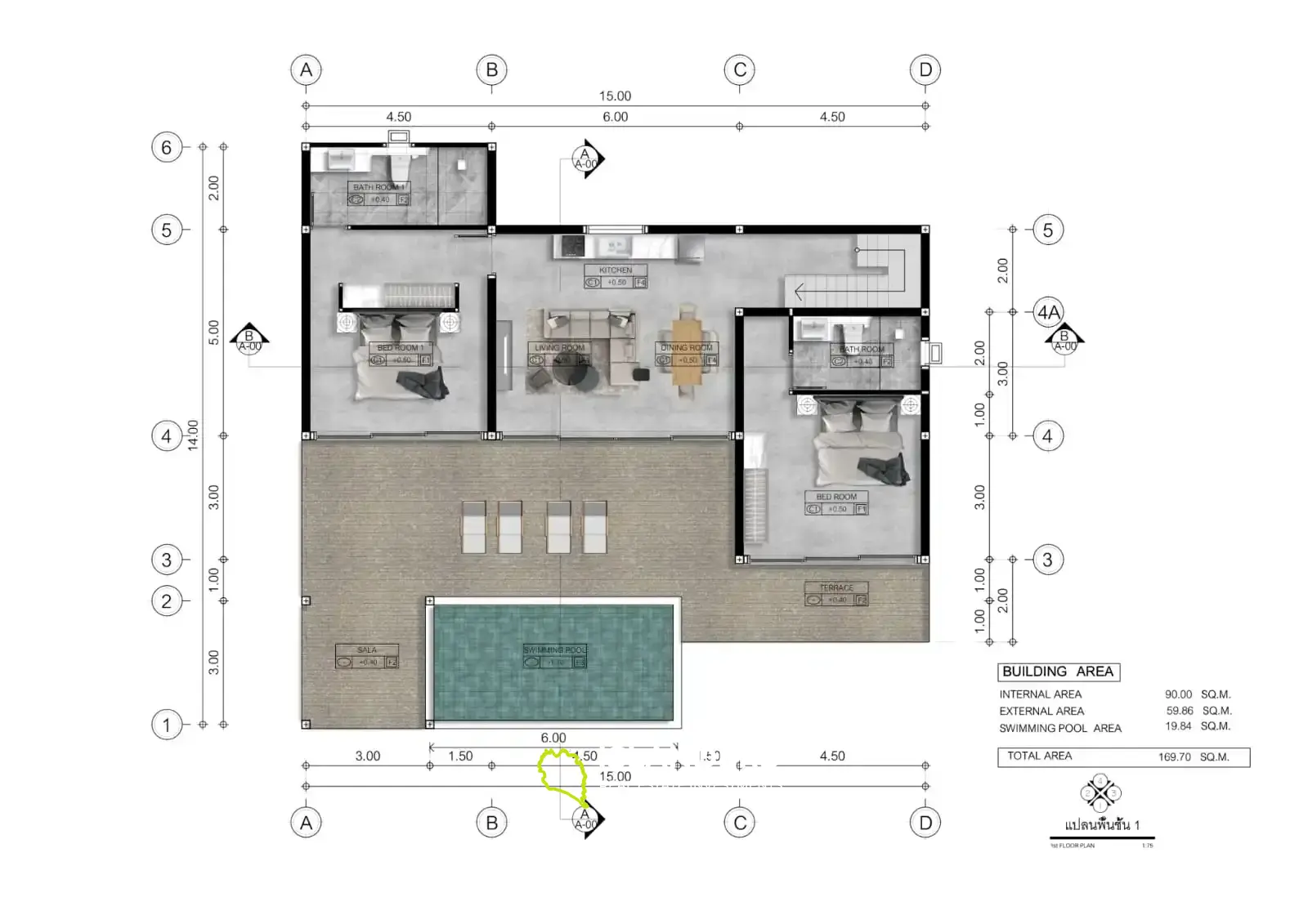 2BR-Villa mit Meerblick im Herzen der Natur auf Mae Had