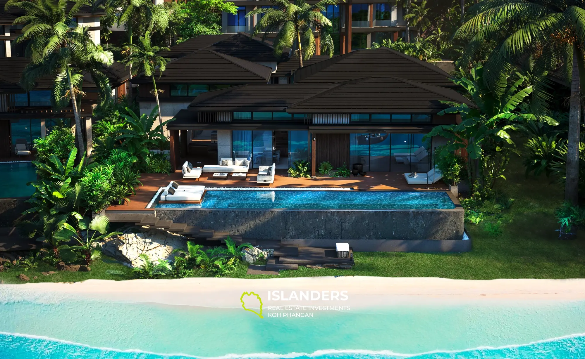 Villa Deluxe pieds dans l'eau type 1 № 13. Quartier Koh Ma.