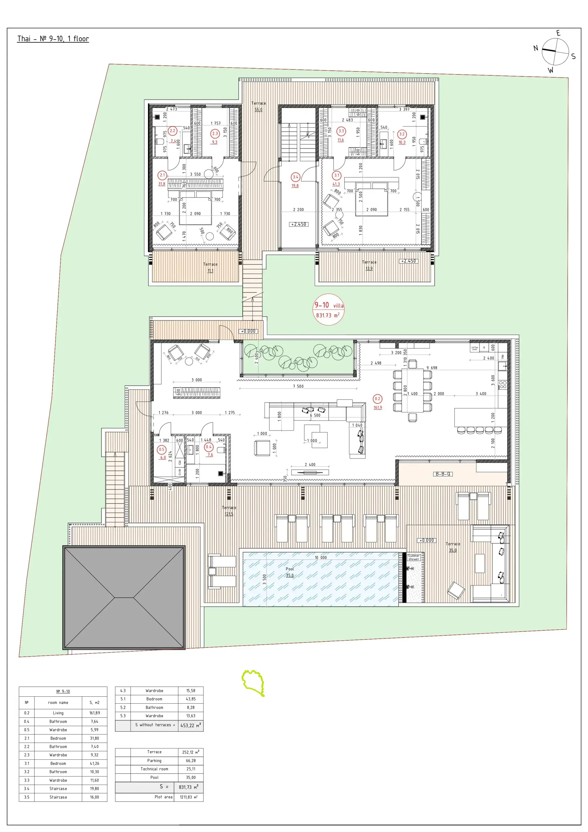 Deluxe beachfront villa type 2 № 10. Koh Ma area.