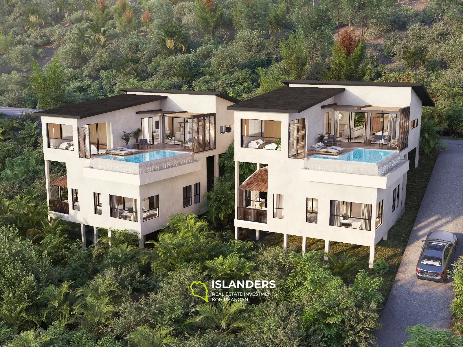 Sur plans Villa 4 chambres vue mer avec piscine