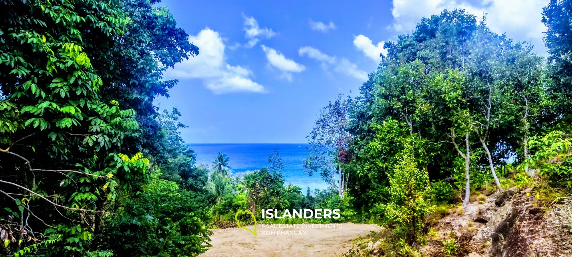 Wunderschönes Grundstück mit Meerblick auf Koh Phangan, Haad Tien zu verkaufen, 2555 m², 1,6 Rai, 2 Minuten zum Strand