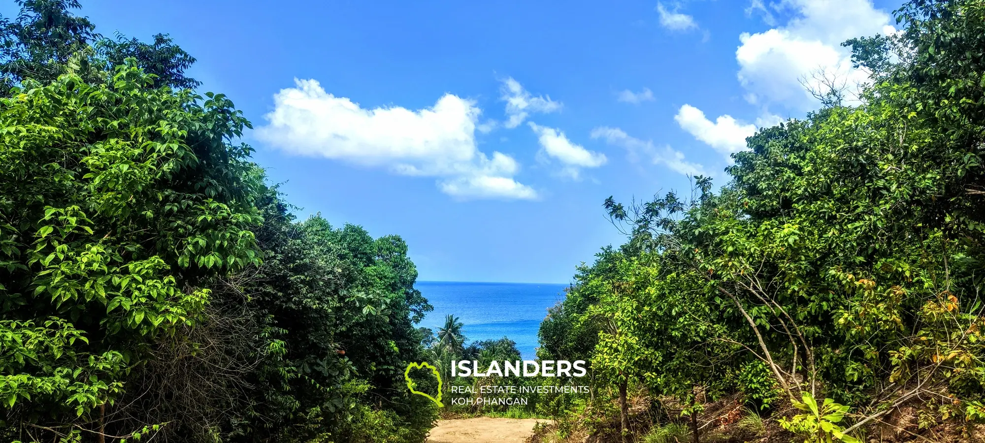 Wunderschönes Grundstück mit Meerblick auf Koh Phangan, Haad Tien zu verkaufen, 2555 m², 1,6 Rai, 2 Minuten zum Strand