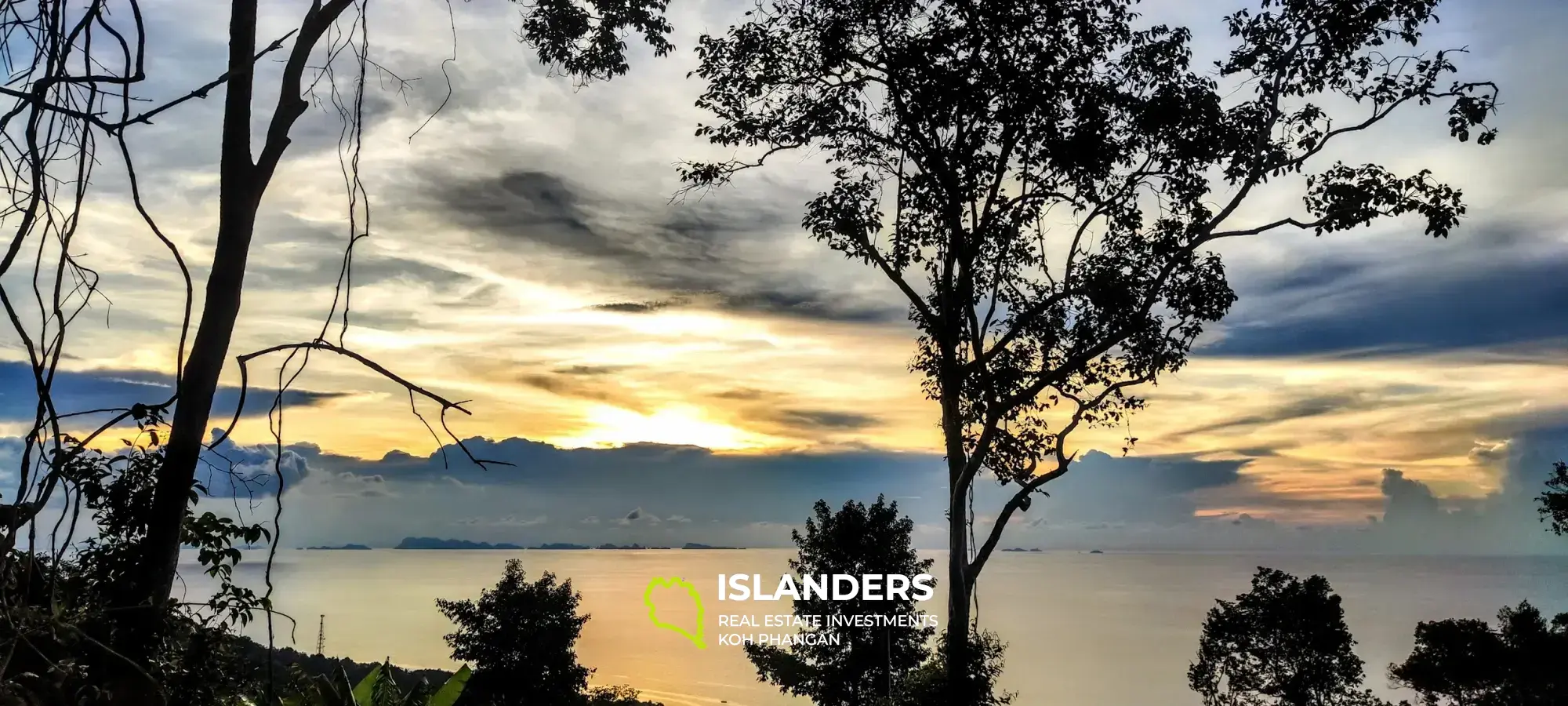 Absolut atemberaubendes Sonnenuntergangsland mit Meerblick, Haad Yao 4 Rai, Koh Phangan