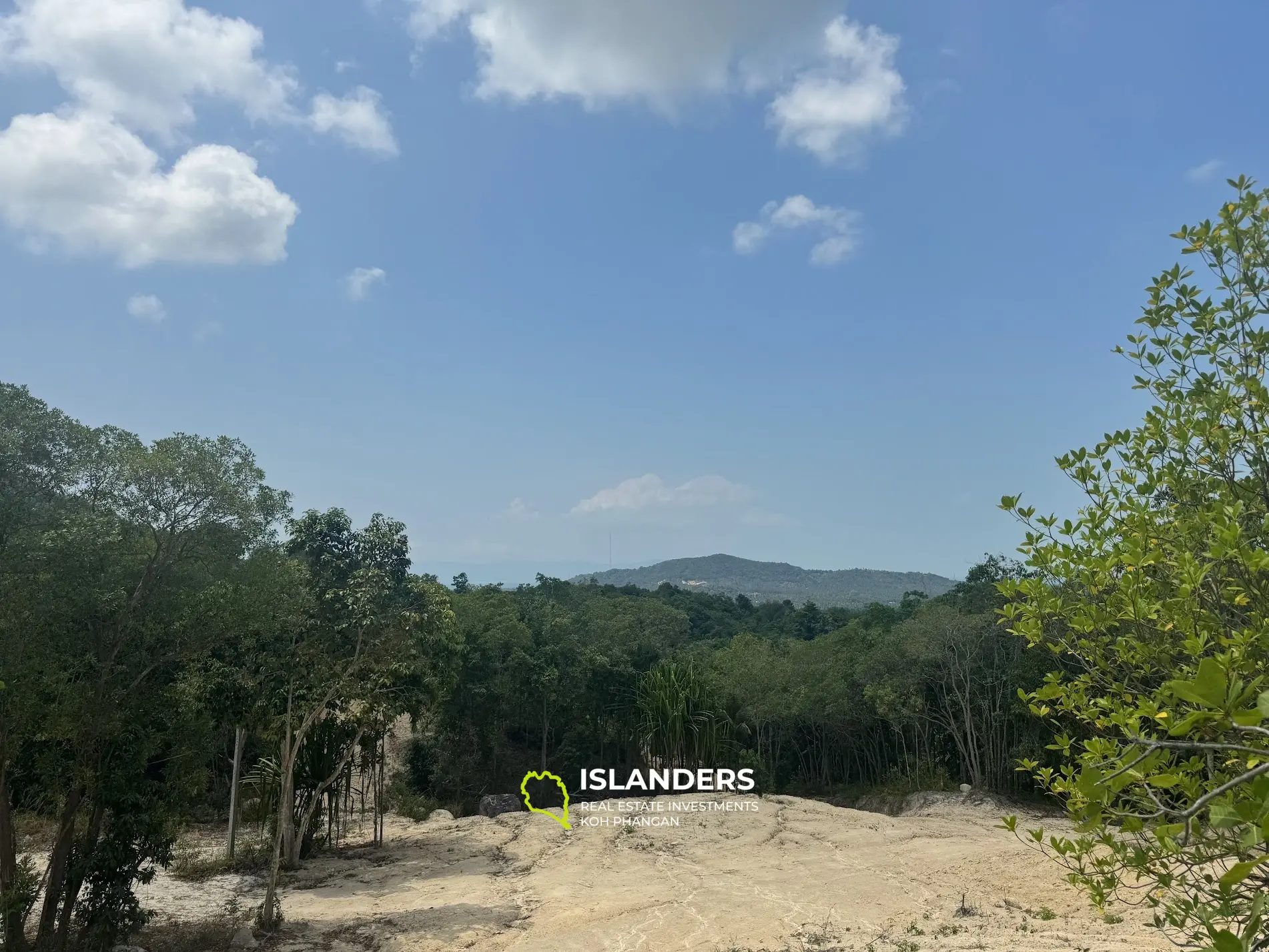 Seaview and jungleview land with good potential in Sritanu (dirty road, no electricity), 1,9275 Rai