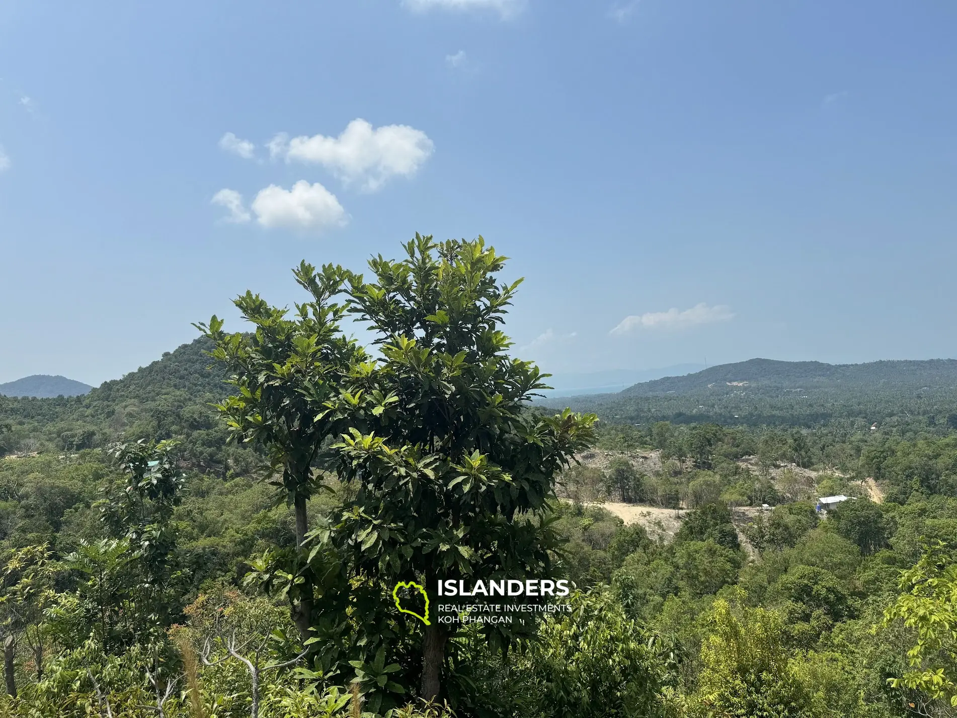 Seaview and jungleview land with good potential in Sritanu (dirty road, no electricity), 5,6725 Rai